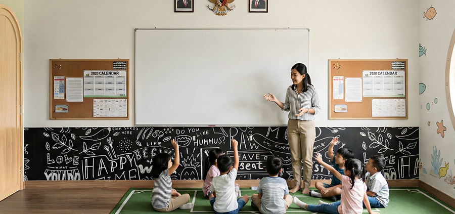 Area Whiteboard dan Bulletin Board di Lantai 2